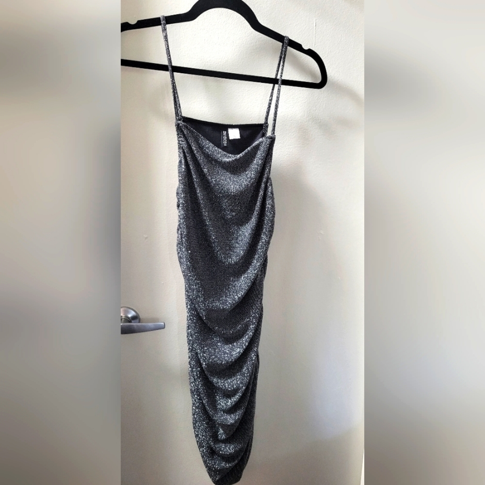 M - Divided - Silver/Black Sparkle Dress